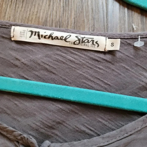 Michael Stars Womens Dress Size S Gray Henley Button-Up Long Sleeve Fairycore - Picture 2 of 9